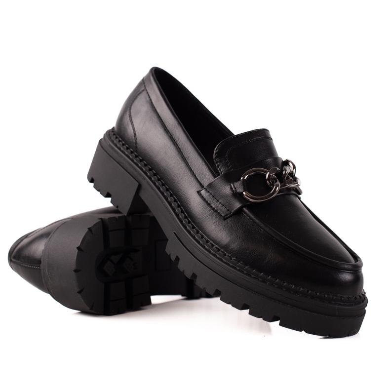 Muodikkaat loaferit LA.FI-alustalla musta