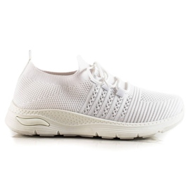 TRENDI Liukastettavat urheilukengät valkoinen