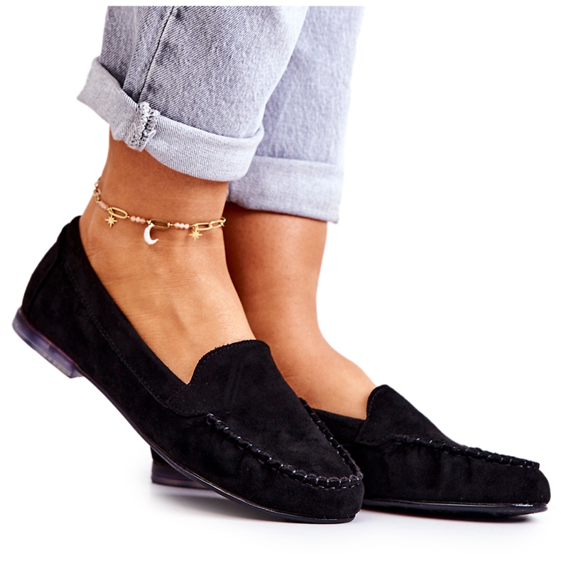 Suede Loafers Sergio Leone MK722 musta