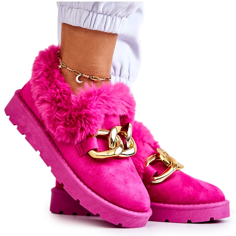 PS1 Naisten kultaiset ketjutossut Fuchsia Ardrums vaaleanpunainen