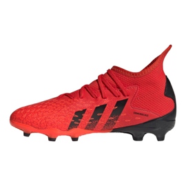 Adidas Predator Freak.3 Fg Jr FY6282 jalkapallokengät appelsiinit ja punaiset
