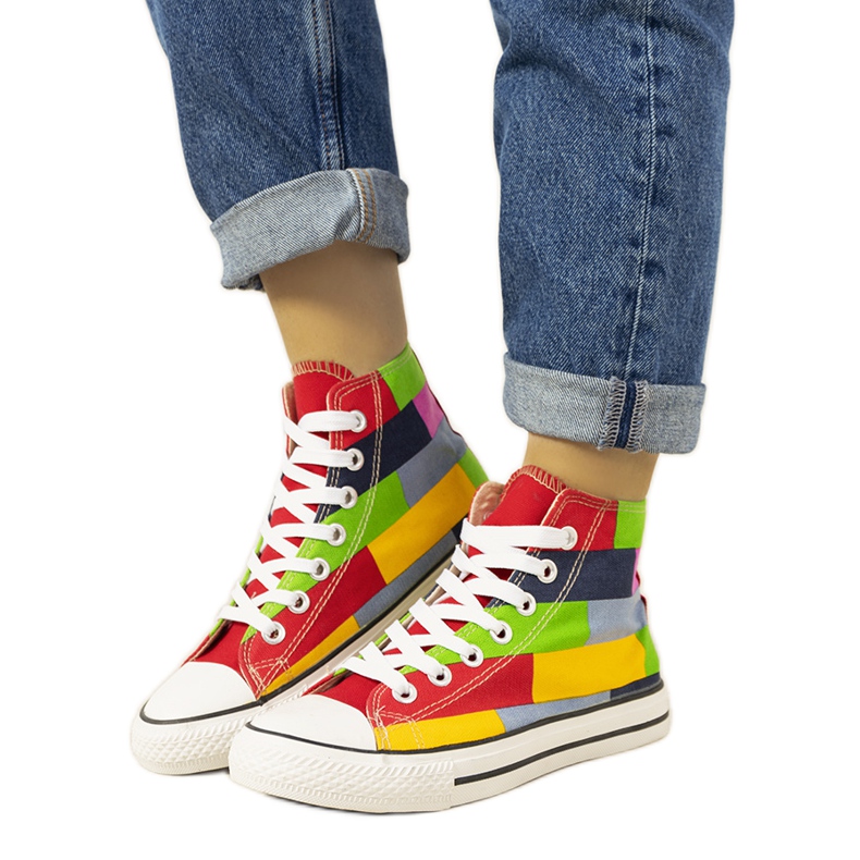 Värikkäät Gabbyn nilkkalenkkarit punainen