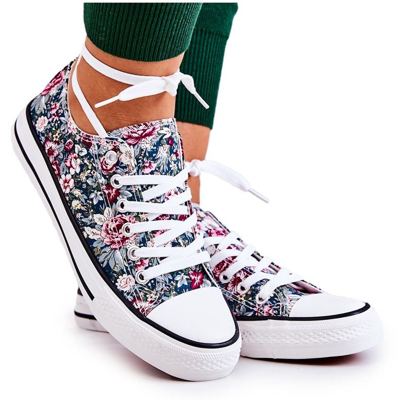 FS2 Matalat tennarit vihreillä Desiree-kukilla vihreä