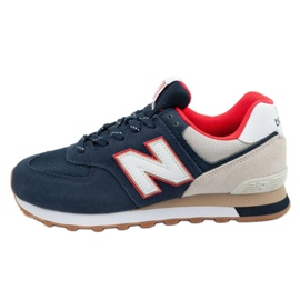 New Balance M Ml574Skb beige valkoinen punainen tummansininen