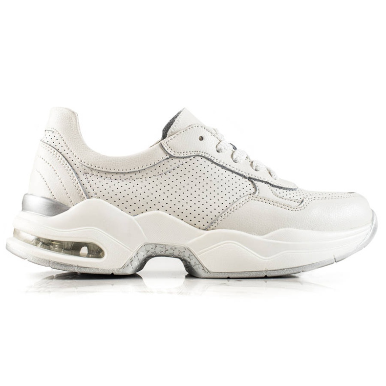 Goodin Avoimet nahkaiset lenkkarit valkoinen