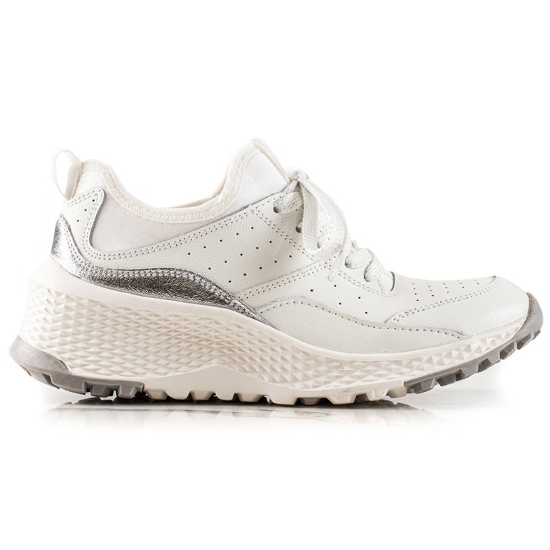 Goodin Tyylikkäät nahkakengät valkoinen hopea