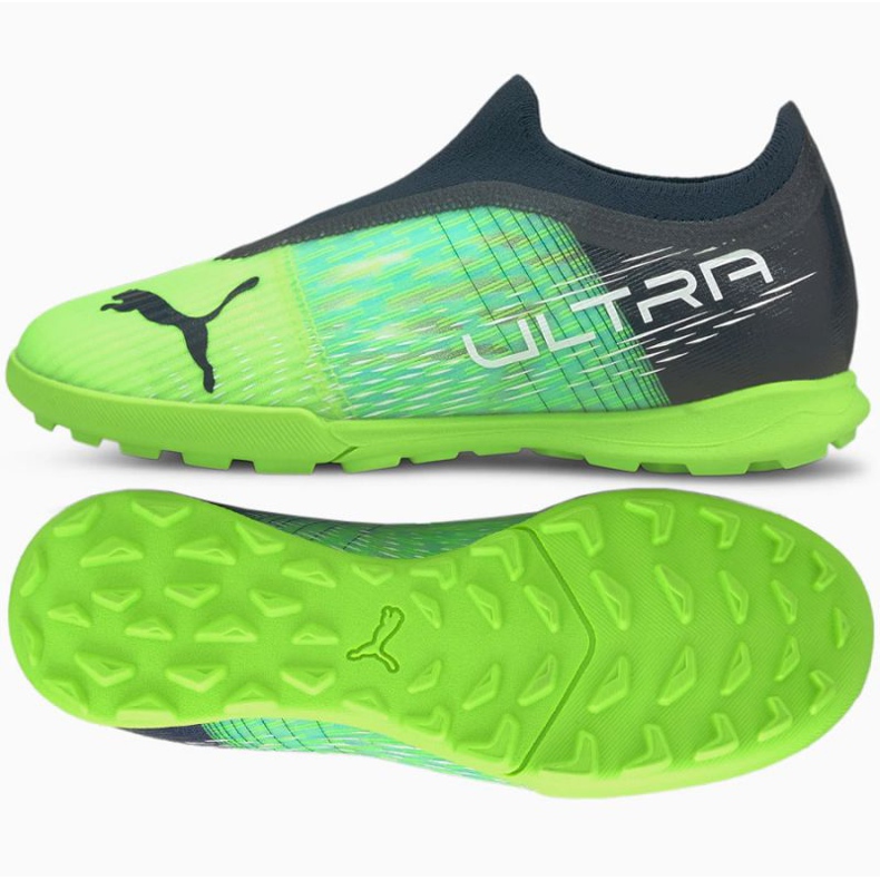 Puma Ultra 3.3 Tt Jr 106531 03 jalkapallokengät harmaa, vihreä vihreä