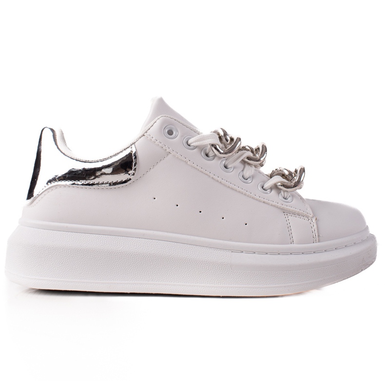 TRENDI Muodikkaat lenkkarit ketjulla valkoinen