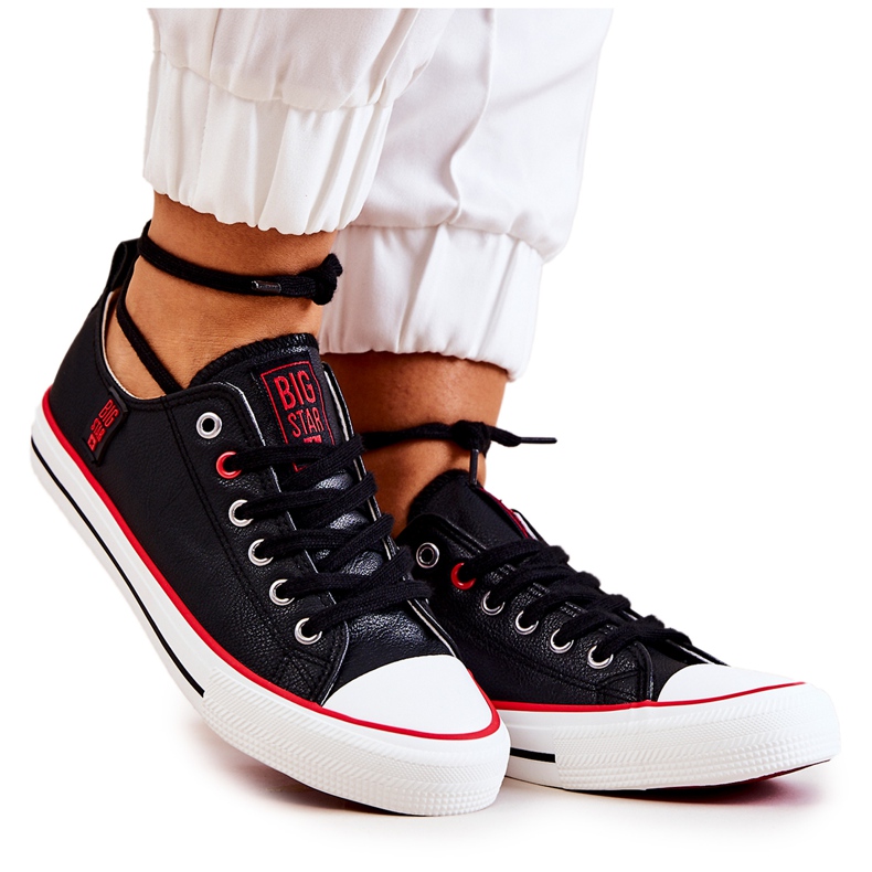 Nahkaiset tennarit Big Star JJ274129 Mustat