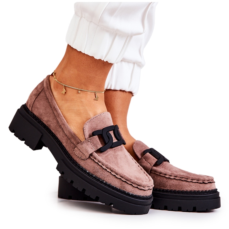 PL5 Mokkahousut La.Fi Cappucino Laurene -koristeella ruskea