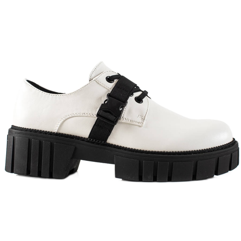 La.Fi Platform kengät soljella valkoinen musta