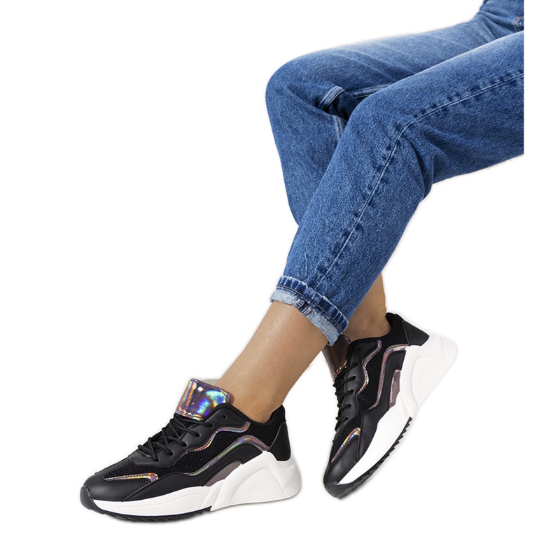 Mustat holografiset Ingram-lenkkarit hopea