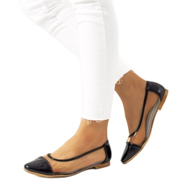 Musta läpinäkyvä Pastella ballerina