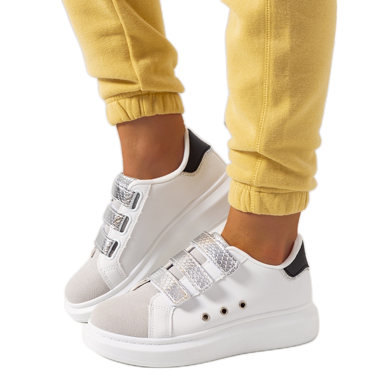 Herrick naisten valkoiset ja hopeiset tennarit valkoinen