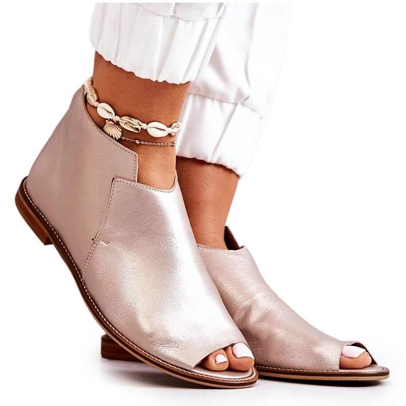 Nahkasaappaat kantapäässä Laura Messi Gold 2324 kultainen