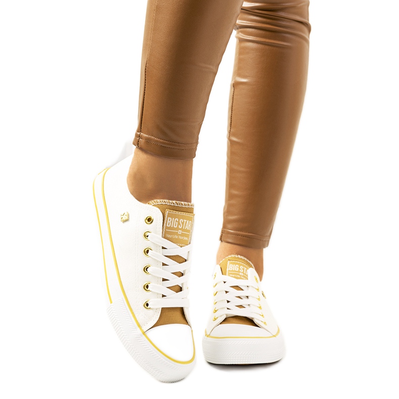 Valkoiset Big Star naisten tennarit HH274458 beige valkoinen