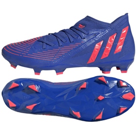 Adidas Predator Edge.3 Fg M GW2276 jalkapallokengät sininen sininen ja punainen
