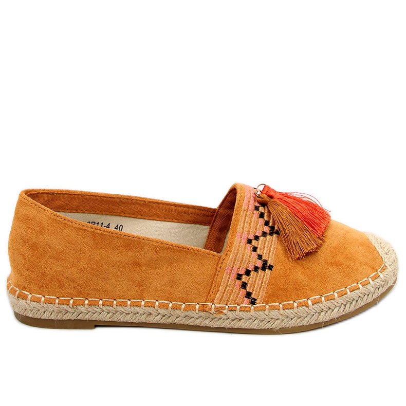 Boho-espadrillit Birna Camel -hapsuilla ruskea