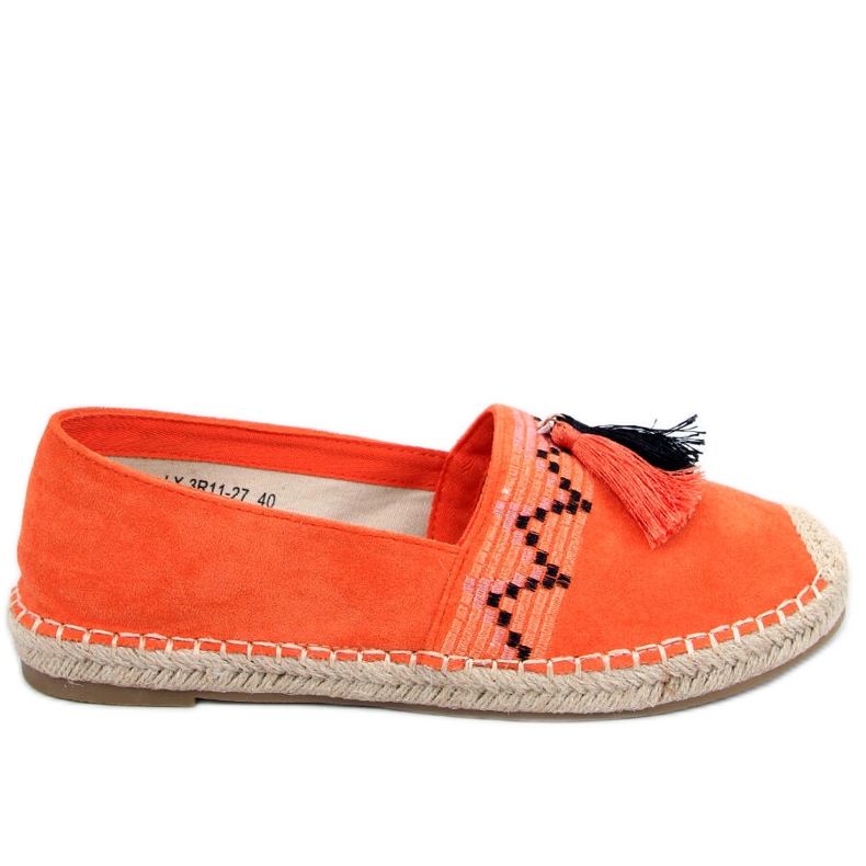 Boho espadrillit Birna Orange -hapsuilla oranssi