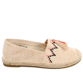 Boho espadrillit Birna Beige -hapsuilla