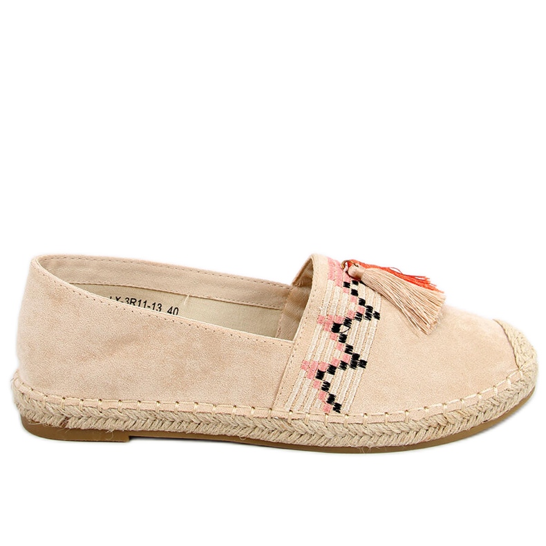 Boho espadrillit Birna Beige -hapsuilla