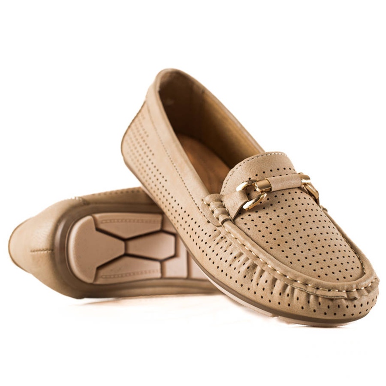 Primavera Harjakattoiset loaferit koristeella beige