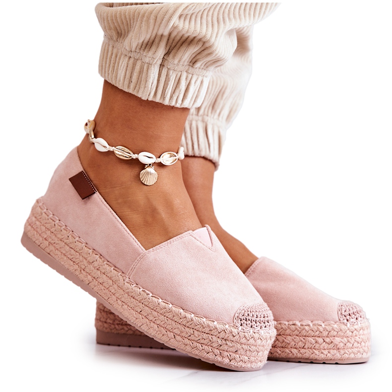 FB2 Slip-on Suede Espadrilles Pink Lesley vaaleanpunainen