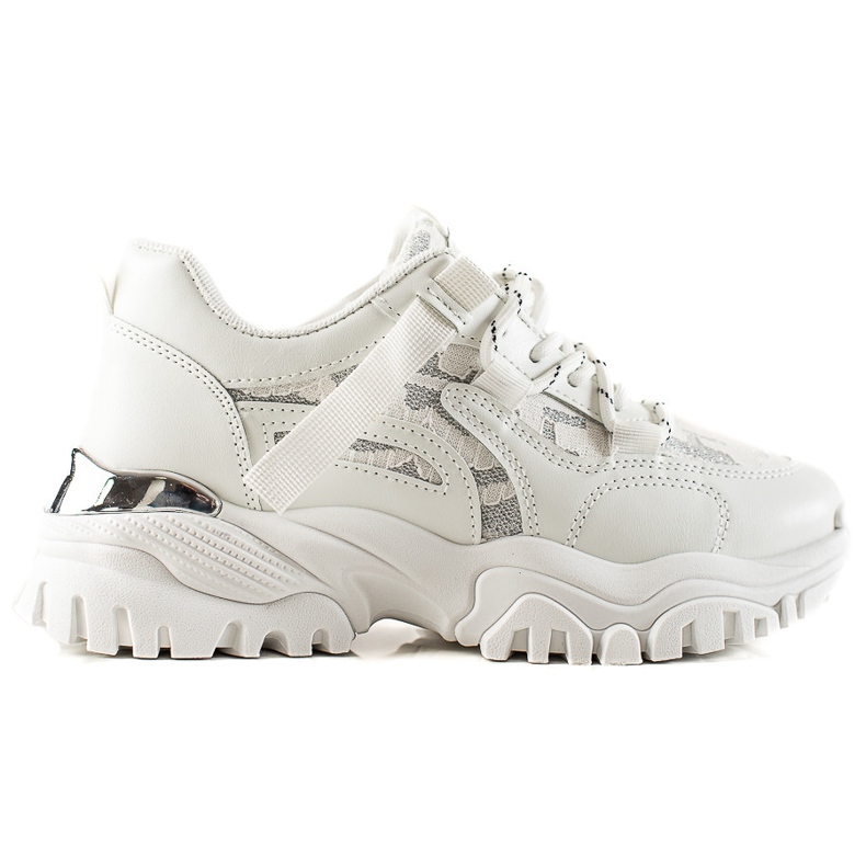 TRENDI Muodikkaat lenkkarit glitterillä valkoinen