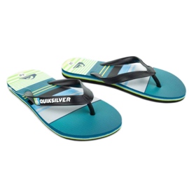 Quiksilver varvastossut W AQBL100235-XKGS musta sininen vihreä
