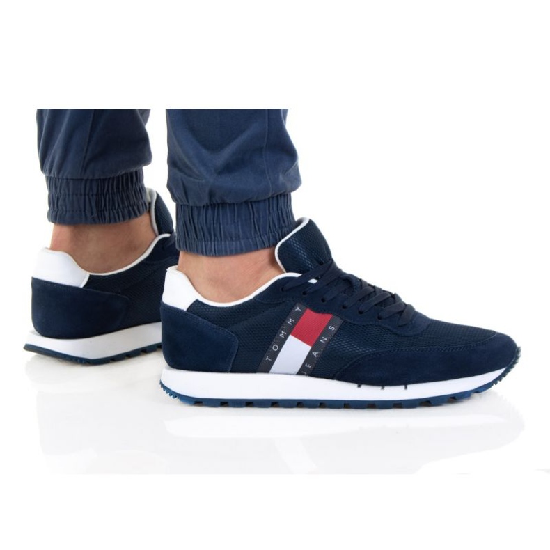 Tommy Hilfiger Mix Runner M EM0EM00 871 kengät laivastonsininen