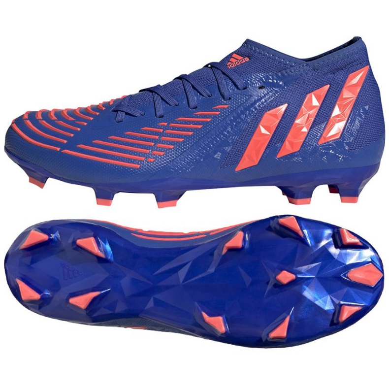 Adidas Predator Edge.2 Fg M GW2270 jalkapallokengät sininen blues ja laivastonsininen