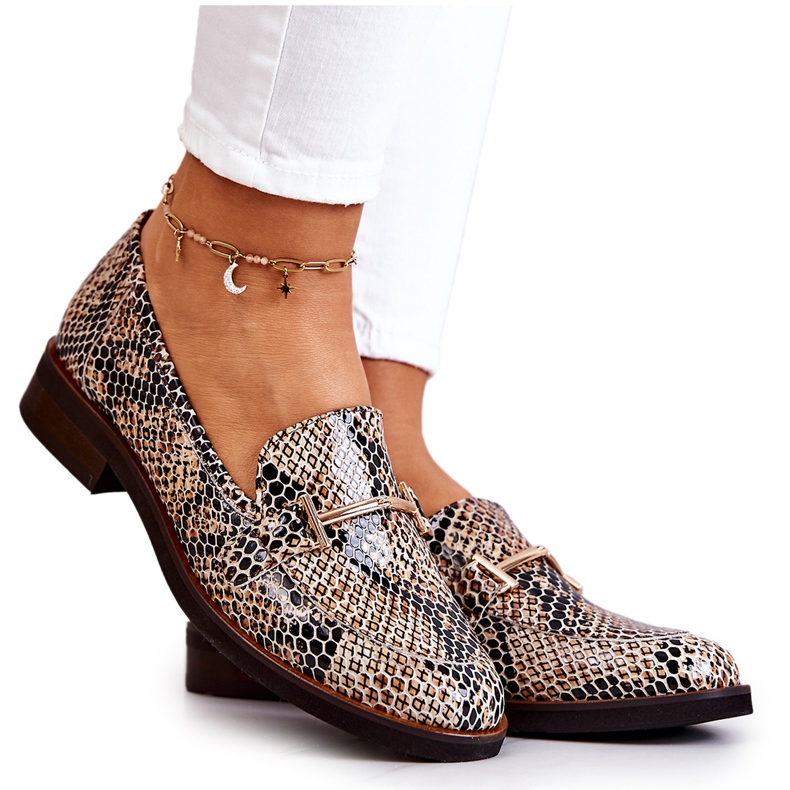 Naisten housut Laura Messi 2307 beige-musta