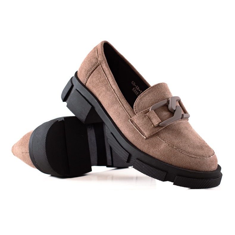 Goodin Mokkanahkaiset loaferit alustalla ruskea