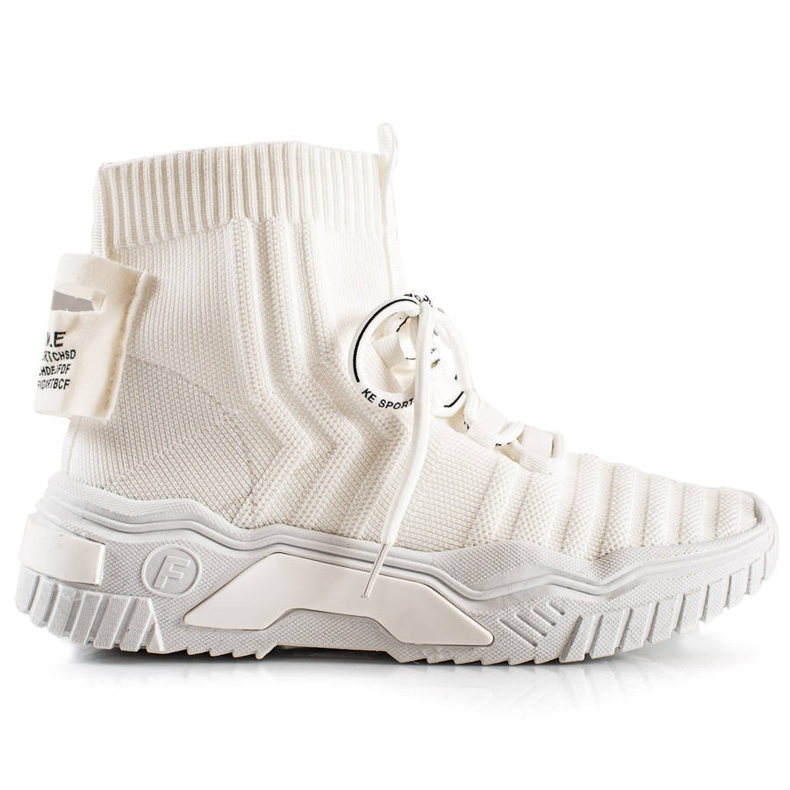 TRENDI Muotilenkkarit, joissa on sukka valkoinen