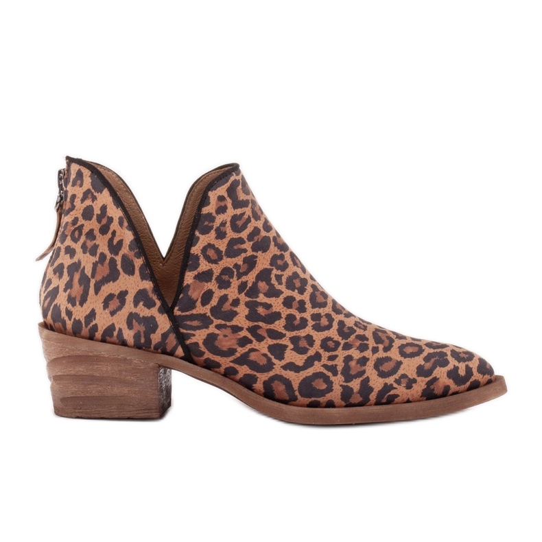 Marco Shoes Aitoa nahkaa saappaat V-leikkauksella 1954B-634-1 ruskea