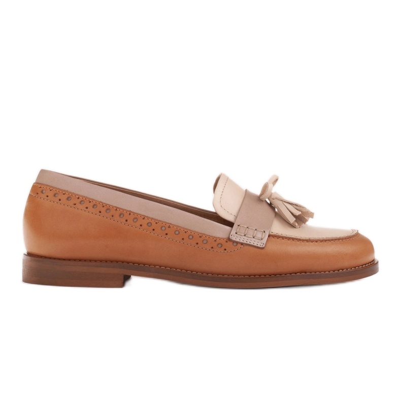 Marco Shoes Loaferit koristehapsuilla 2217P-693-1280-1250-1 beige ruskea
