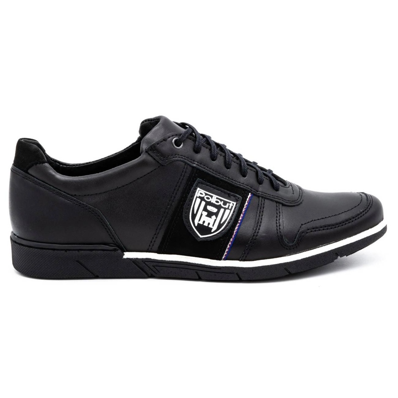 Polbut Miesten vapaa-ajan nahkakengät 2113 black grain musta