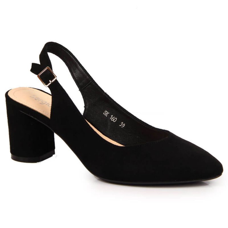 Sergio Leonen pylvään pumput SK362 mustana