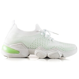 TRENDI Pitsiset valkoiset lenkkarit valkoinen vihreä