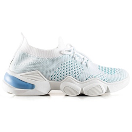 TRENDI Pitsiset valkoiset lenkkarit valkoinen sininen