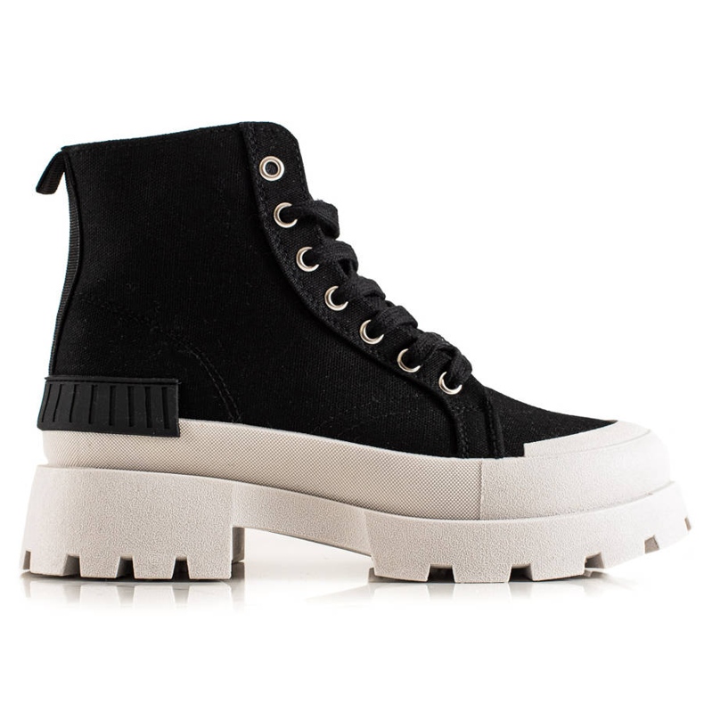 Seastar Muodikkaat korkeat tennarit alustalla musta