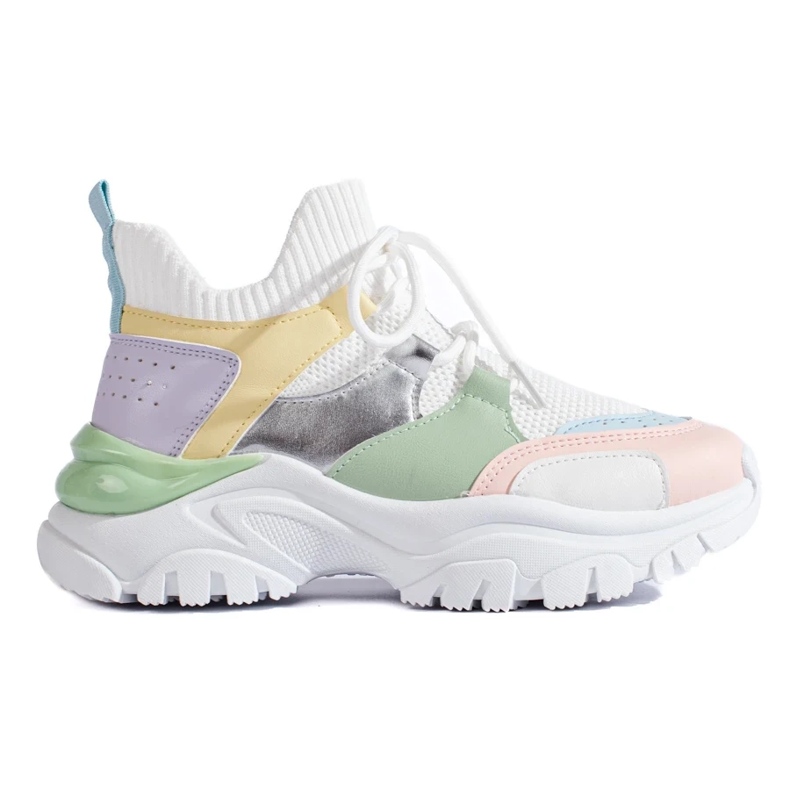 Värikkäät Slip-On tennarit valkoinen