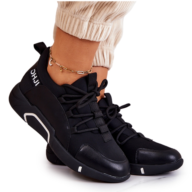 Vinceza Urheilukengät Sneakers Slip-on Black Marvene musta