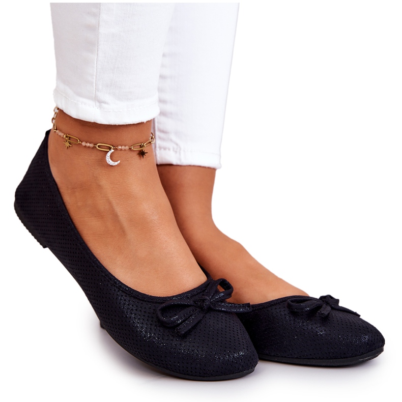 Klassiset naisten balerinat, profiloitu pohjallinen, musta Fimme