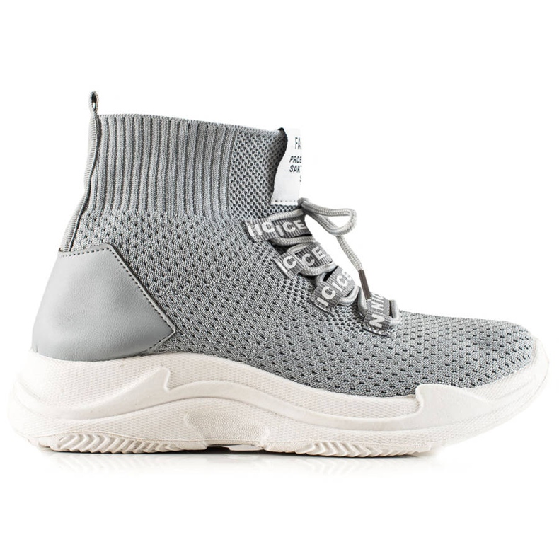 TRENDI Harmaat tennarit, joissa on sukka