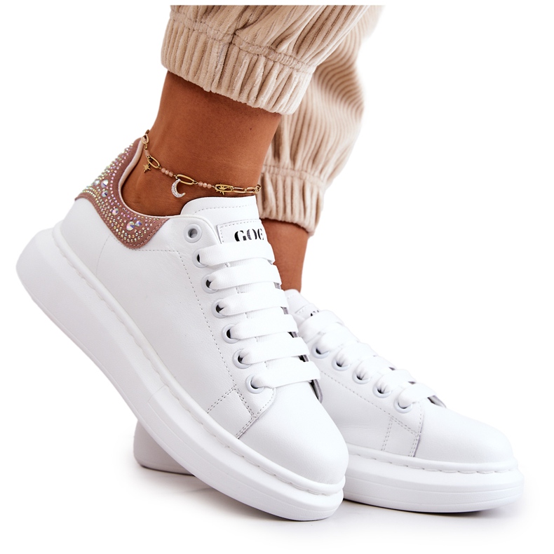 Naisten urheilukengät GOE JJ2N4051 valkoinen ja vaaleanpunainen