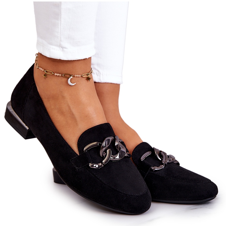 Suede Loafers Sergio Leone MK739 musta