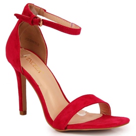 Mokkanahka Vinceza W JAN81C vaaleanpunaiset sandaalit korkokengissä vaaleanpunainen