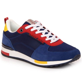 Cross Jeans M JJ1R4008C nahkaiset urheilukengät punainen tummansininen