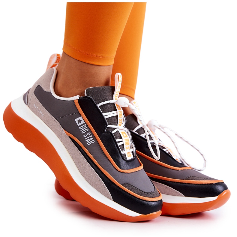 Urheilukengät Tennarit Big Star JJ274996 Harmaa-oranssi